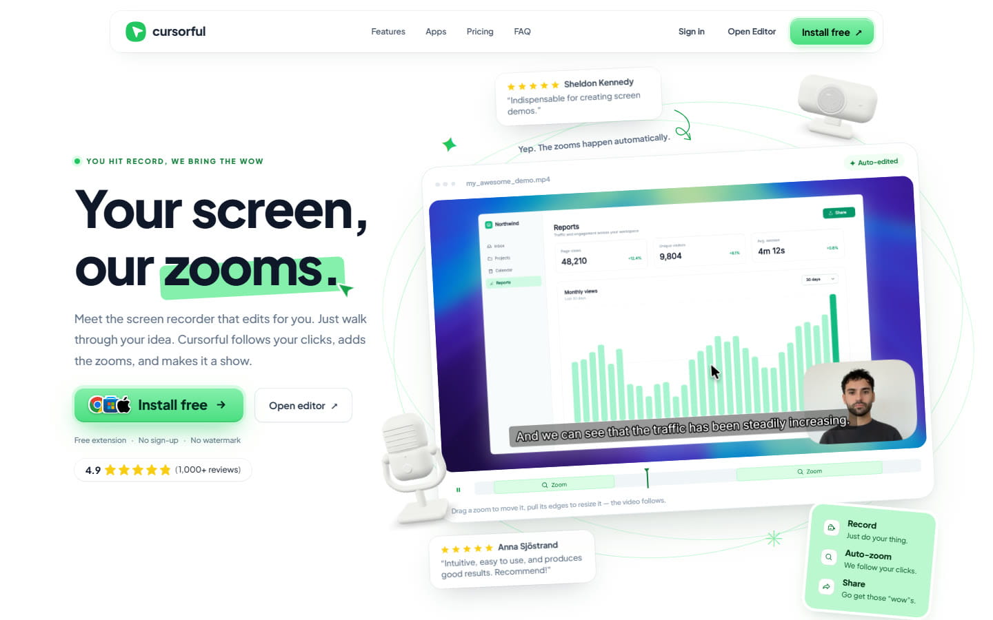 The Cursorful homepage